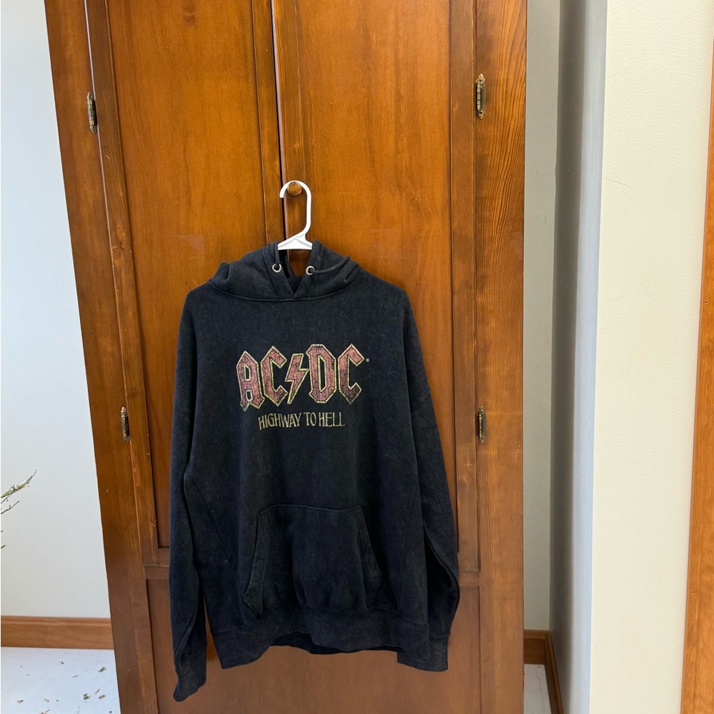 AC/DC Black Hoodie men’s large cotton poly blend